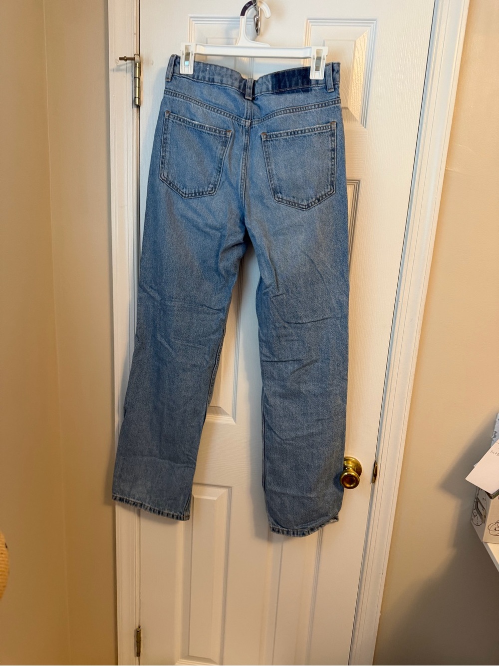 Zara Light Blue Straight-Leg Women's Jeans